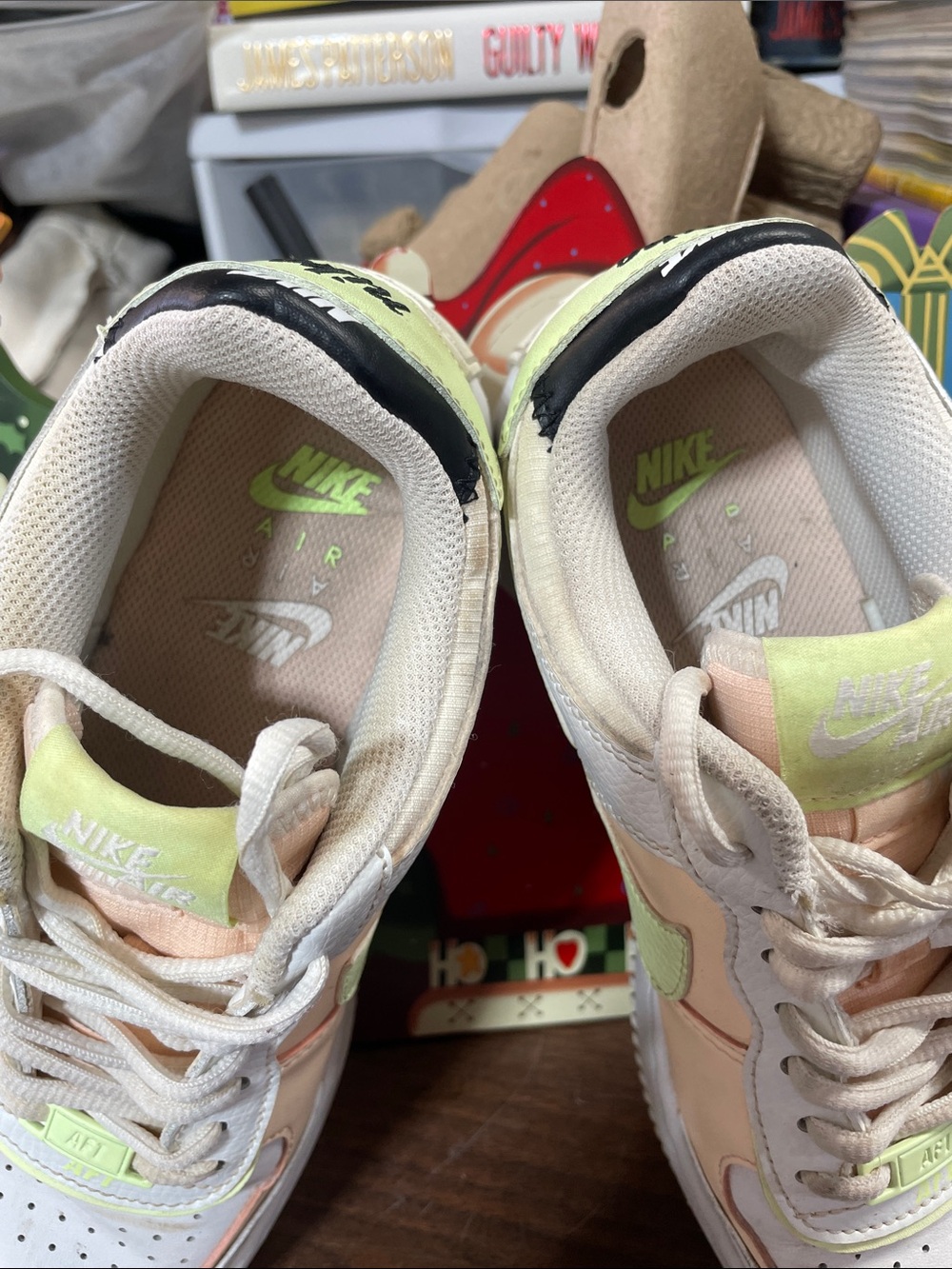 Nike Air Force 1 Low Shadow Summit White Barely Volt Crimson Tint Women - Picture 9 of 9